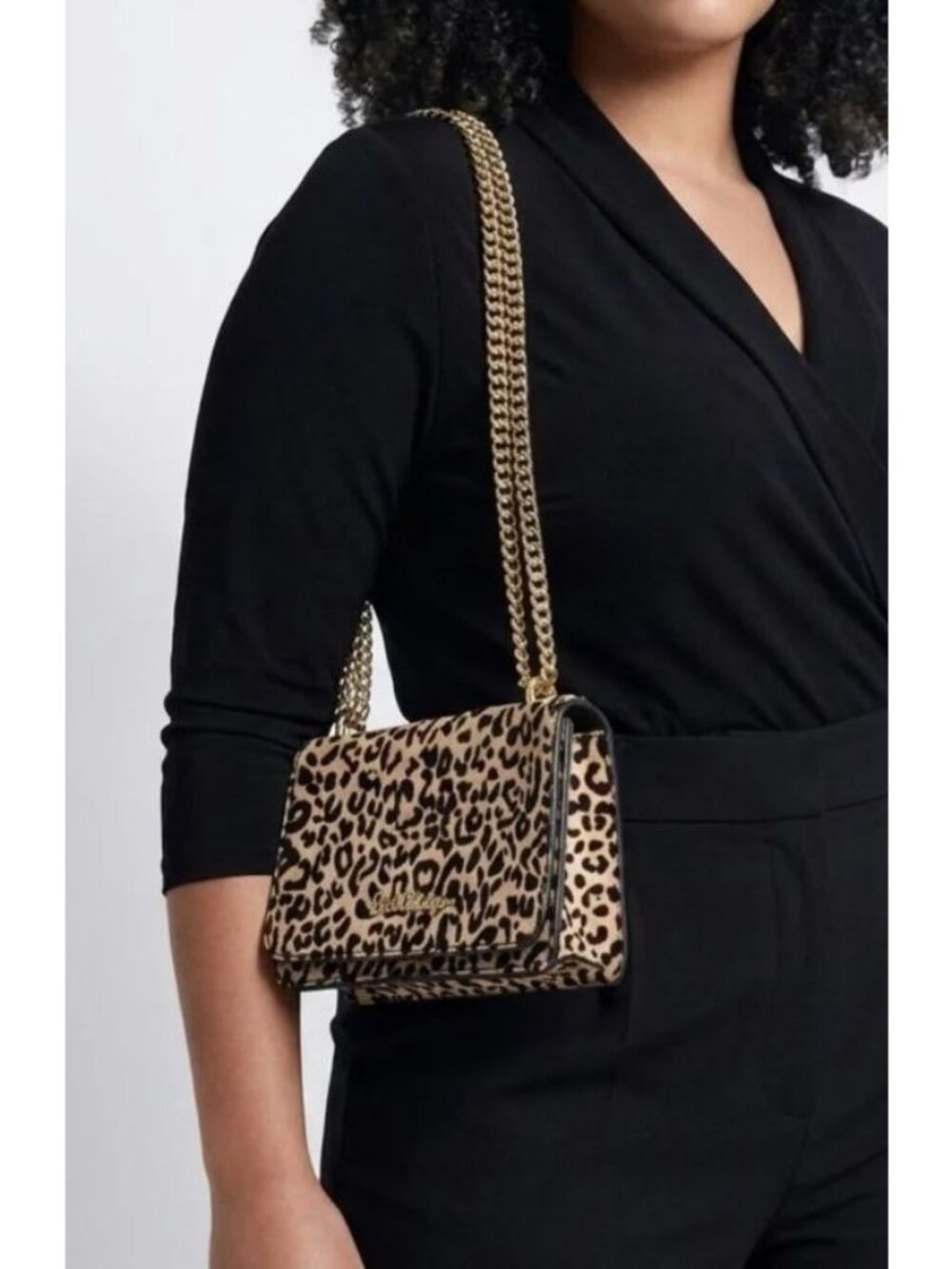 LILLY PULITZER Kat Crossbody Leopard Haircalf Pony Hair Leather Purse